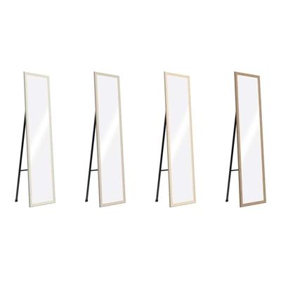 Lange spiegel Home ESPRIT Bruin Beige Grijs Kristal polyestyreen 35,5 x 40 x 156 cm (4 Stuks)