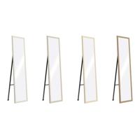 Lange spiegel Home ESPRIT Bruin Beige Grijs Kristal polyestyreen 35,5 x 40 x 156 cm (4 Stuks)