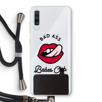Badass Babes Club: Samsung Galaxy A70 Transparant Hoesje met koord