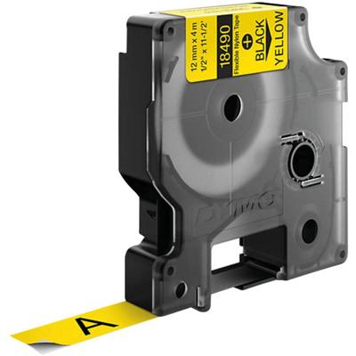 DYMO 18490 Labeltape Tapekleur: Geel Tekstkleur: Zwart 12 mm 3.5 m