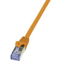 LogiLink CQ3078S RJ45 Netwerkkabel, patchkabel CAT 6A S/FTP 5.00 m Oranje Vlambestendig, Snagless 1 stuk(s)