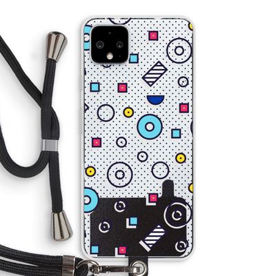 8-bit N°9: Pixel 4 XL Transparant Hoesje met koord