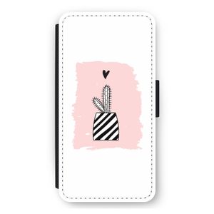 Zwart-wit cactus: iPhone 11 Flip Hoesje