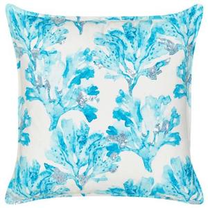 Beliani - ROCKWEED - Sierkussen - Wit|Blauw - 45 x 45 cm - Katoen