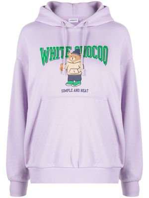 CHOCOOLATE hoodie en coton à logo imprimé - Violet
