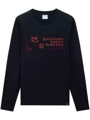 Courrèges sweat à logo appliqué - Noir