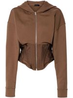 Mugler veste cintrée à capuche - Marron