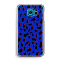 Blue Leopard: Samsung Galaxy S6 Transparant Hoesje
