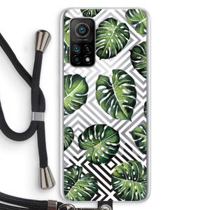 Geometrische jungle: Xiaomi Mi 10T 5G Transparant Hoesje met koord