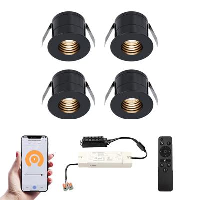 Set van 4 Betty Smart LED Mini Inbouwspots - Veranda spots - 12V 3W 140lm - Dimbaar - Wifi & Bluetooth - 2700K - IP44 waterdicht - Zwart Set van 4 Betty Smart LED Mini Inbouwspots - Veranda spots - 12V 3W 140lm - Dimbaar - Wifi & Bluetooth - 2700K - IP44 waterdicht - Zwart