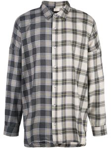 Mostly Heard Rarely Seen chemise à carreaux colour block - Gris