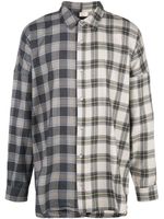 Mostly Heard Rarely Seen chemise à carreaux colour block - Gris