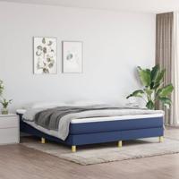 Boxspring bed stof blauw 160x200 cm