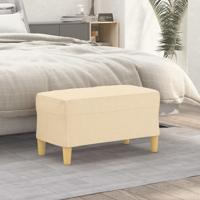 Bankje 70x35x41 cm stof crmekleurig
