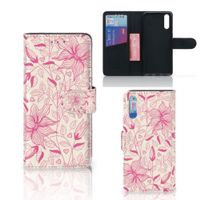 Huawei P20 Hoesje Pink Flowers - thumbnail