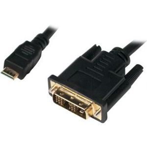 LogiLink Mini-HDMI - DVI-D M/M 2m Zwart