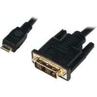 LogiLink Mini-HDMI - DVI-D M/M 2m Zwart - thumbnail