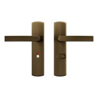AXA deurkruk Blok met schild WC63/8 Curve brons