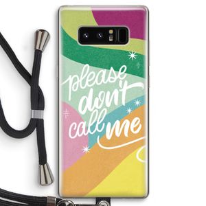 Don't call: Samsung Galaxy Note 8 Transparant Hoesje met koord