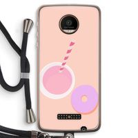 Donut: Motorola Moto Z Force Transparant Hoesje met koord