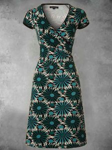 Vintage V Neck Knitting Dress