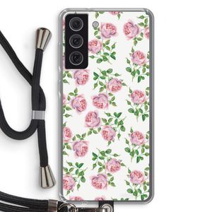 Kleine roosjes: Samsung Galaxy S21 FE Transparant Hoesje met koord