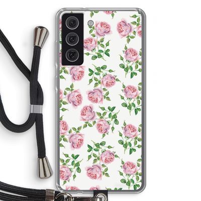 Kleine roosjes: Samsung Galaxy S21 FE Transparant Hoesje met koord