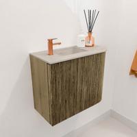 Toiletmeubel Mondiaz Joya Dlux | 51.6 cm | Meubelkleur Dusk | Faye wastafel Opalo Wasbak Links | 1 kraangat
