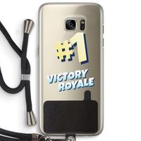 Victory Royale: Samsung Galaxy S7 Edge Transparant Hoesje met koord