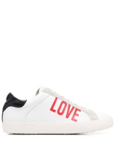 Love Moschino baskets à logo imprimé - Blanc