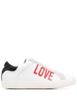 Love Moschino baskets à logo imprimé - Blanc