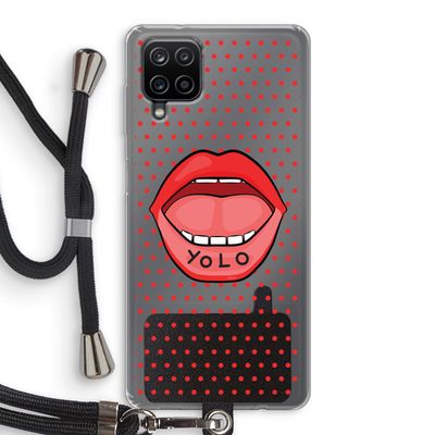 Yolo Denise: Samsung Galaxy A12 Transparant Hoesje met koord