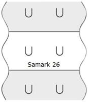 Prijsetiket 12x26mm sato samark afneembaar wit | 36 stuks