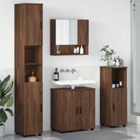 Badkamermeubelset 4 pcs bruin eikenkleur 61 x 35 x 64 cm