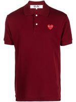 Comme Des Garçons Play polo à patch logo - Rouge