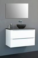 Badmeubel Senza Dynasty met ronde kom 80 Hoogglans Wit