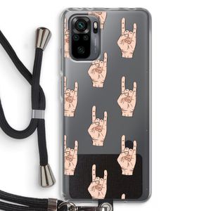 Rock: Xiaomi Redmi Note 10 Pro Transparant Hoesje met koord