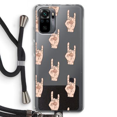 Rock: Xiaomi Redmi Note 10 Pro Transparant Hoesje met koord