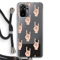 Rock: Xiaomi Redmi Note 10 Pro Transparant Hoesje met koord