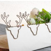 8 stuks/set herten hoofd paperclip vormige paperclip creatieve vorm PIN bladwijzer