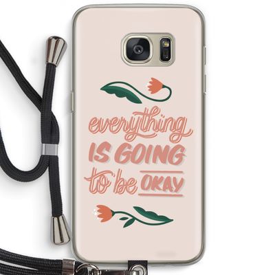 Optimistic flower girl: Samsung Galaxy S7 Transparant Hoesje met koord