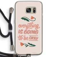 Optimistic flower girl: Samsung Galaxy S7 Transparant Hoesje met koord
