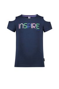 B.Nosy Meisjes t-shirt open schouder - Navy blauw