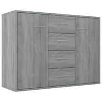 vidaXL Dressoir 88x30x65 cm bewerkt hout grijs sonoma eikenkleurig