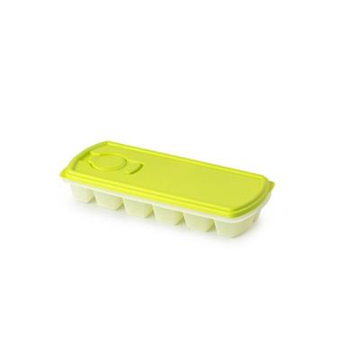 Plasticforte IJsblokjes vorm met deksel - voor 12 ijsklontjes - kunststof - groen