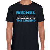 Naam cadeau t-shirt Michel - the legend zwart voor heren