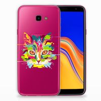 Samsung Galaxy J4 Plus (2018) Telefoonhoesje met Naam Cat Color
