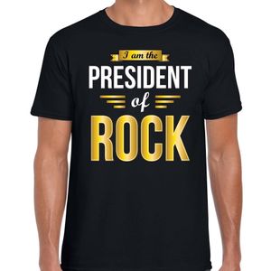 President of Rock cadeau t-shirt zwart heren - Cadeau voor een Rock muziek liefhebber