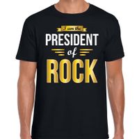 President of Rock cadeau t-shirt zwart heren - Cadeau voor een Rock muziek liefhebber