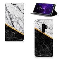 Samsung Galaxy S9 Plus | Standcase | Marmer Wit Zwart - Origineel Cadeau Man